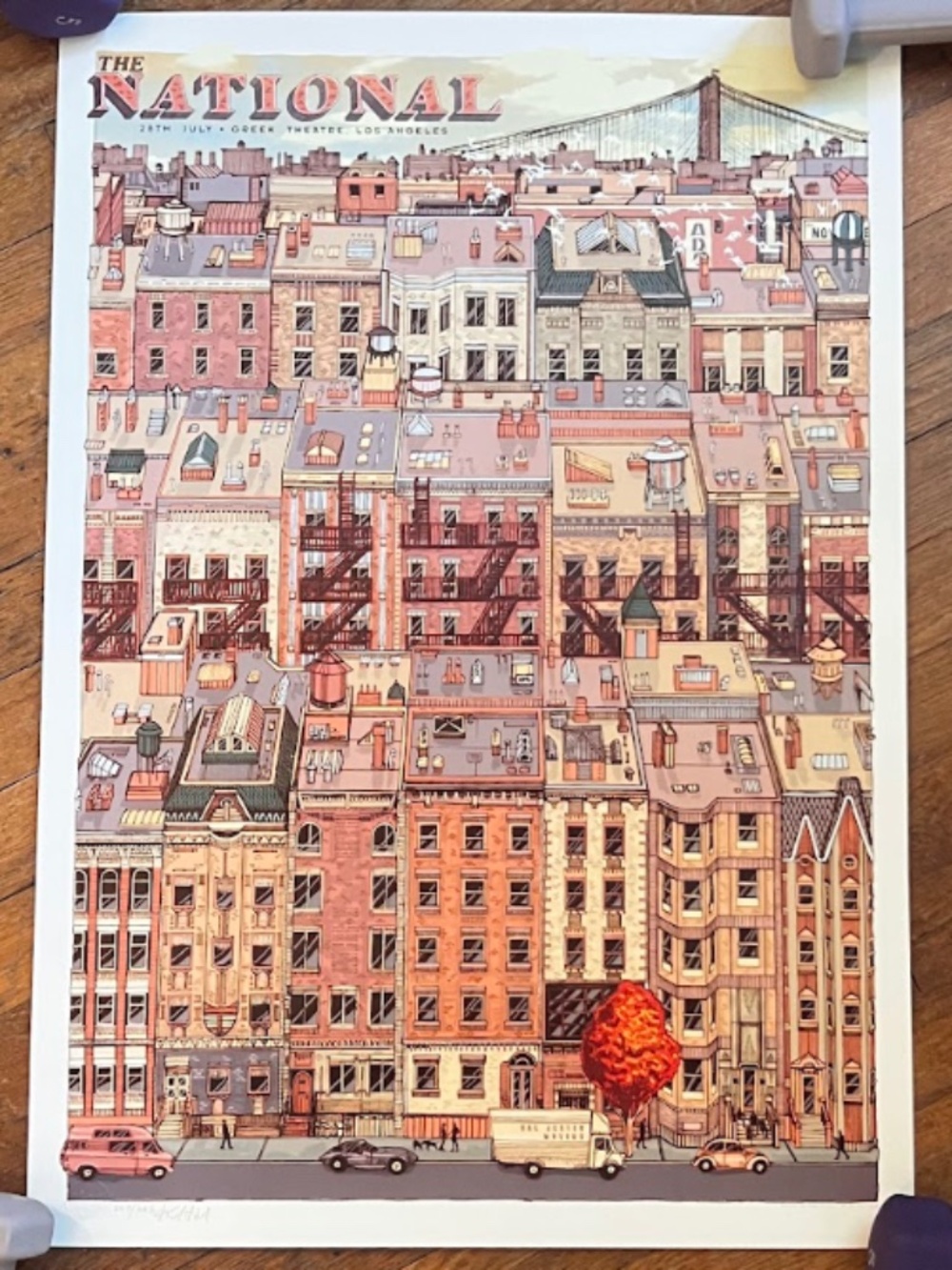 The National Los Angeles 2016 Original Concert Poster Print Indie Rock